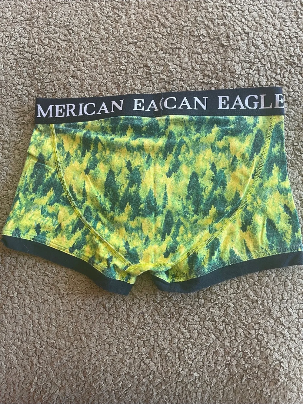 American Eagle Outfitters Yellow & Green Camouflage Boxer Briefs